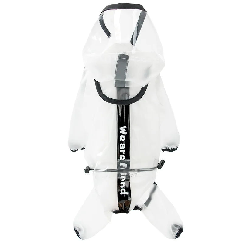 Raincoat, waterproof, transparent, with hood, for pets.