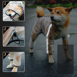 Raincoat, waterproof, transparent, with hood, for pets.