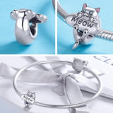 Meow Cat Charm in Genuine 925 Sterling Silver (4)