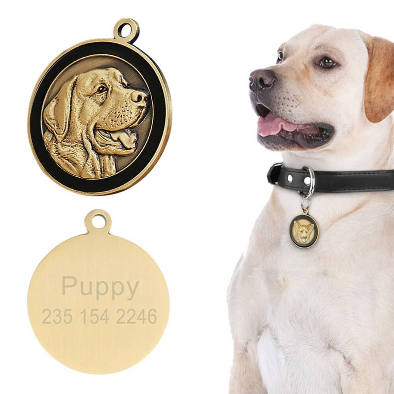 Personalized Labrador dog id collar tag (2)