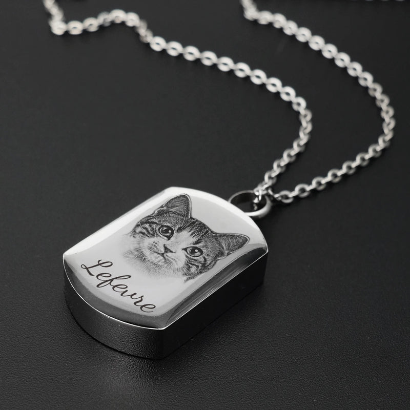 Custom Pet Portrait Cremation Jewelry Pendant
