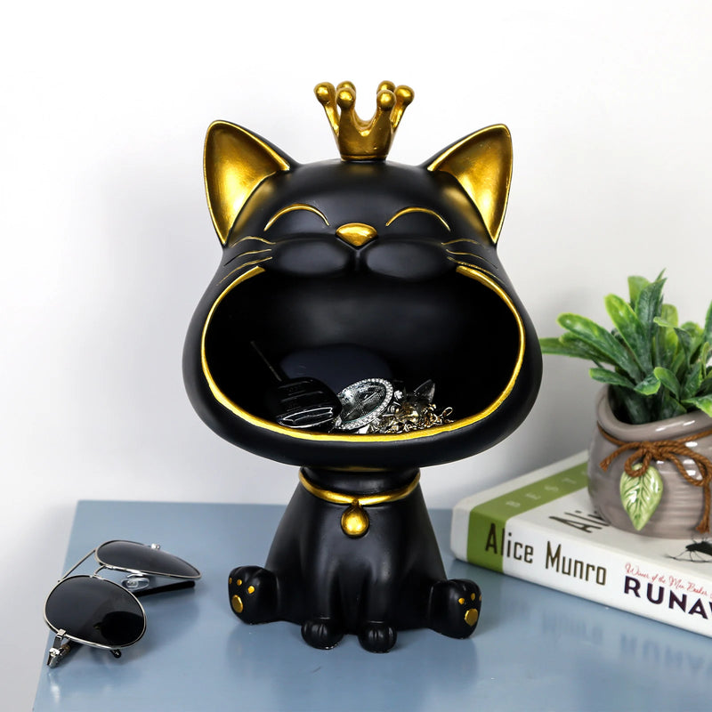 Lucky Cat Figurine Storage Box