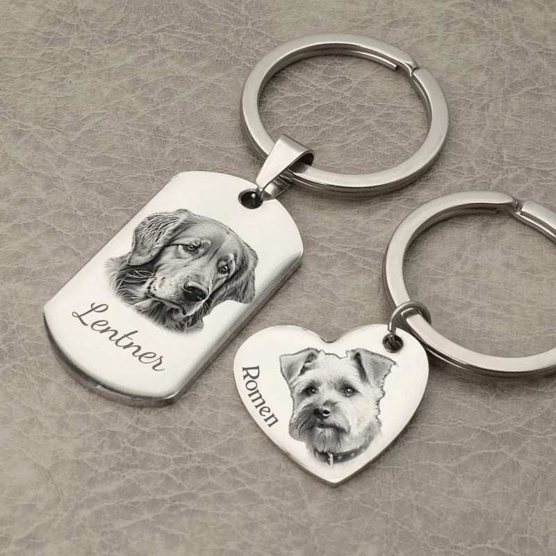 Custom Photo Keychain – Cat or Dog