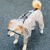 Raincoat, waterproof, transparent, with hood, for pets.