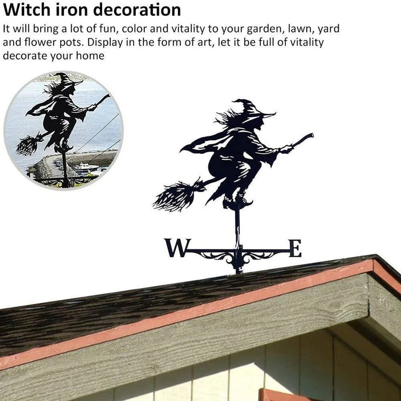 Garden Wind Vane – Witch, Dog, Sailboat, Eagle, Rooster