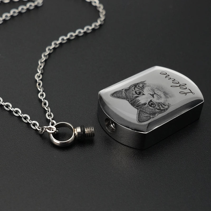 Custom Pet Portrait Cremation Jewelry Pendant