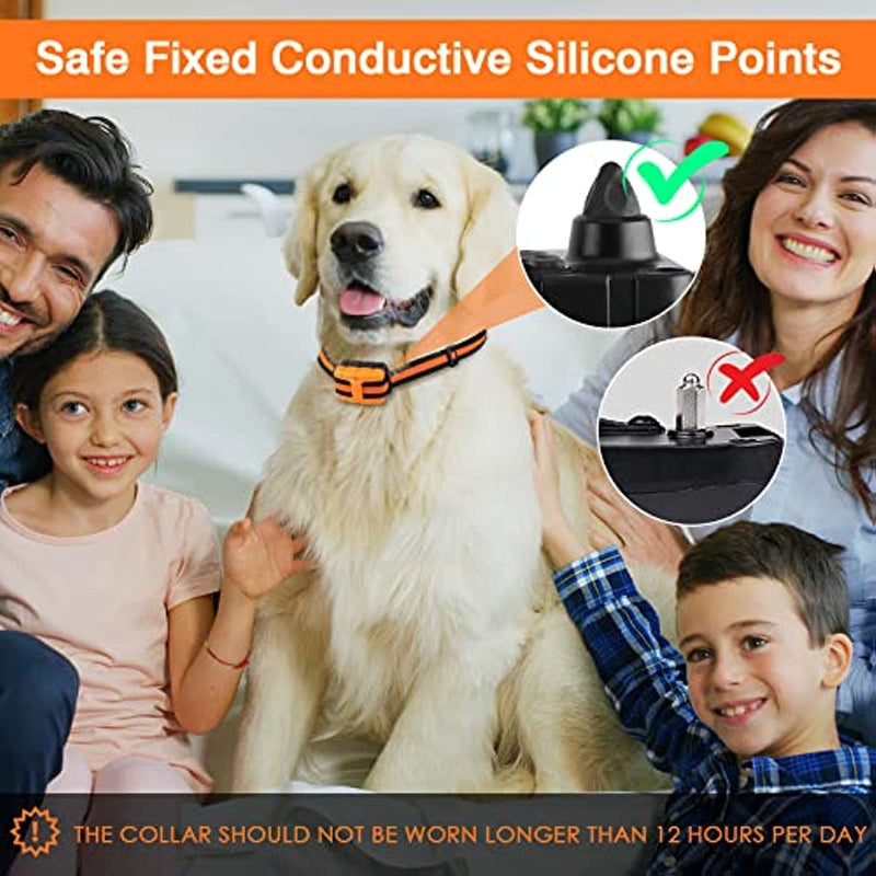 Rechargeable Waterproof Shock Training Collar for Dogs with Remote Range.