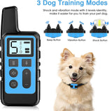 Rechargeable Waterproof Shock Training Collar for Dogs with Remote Range.