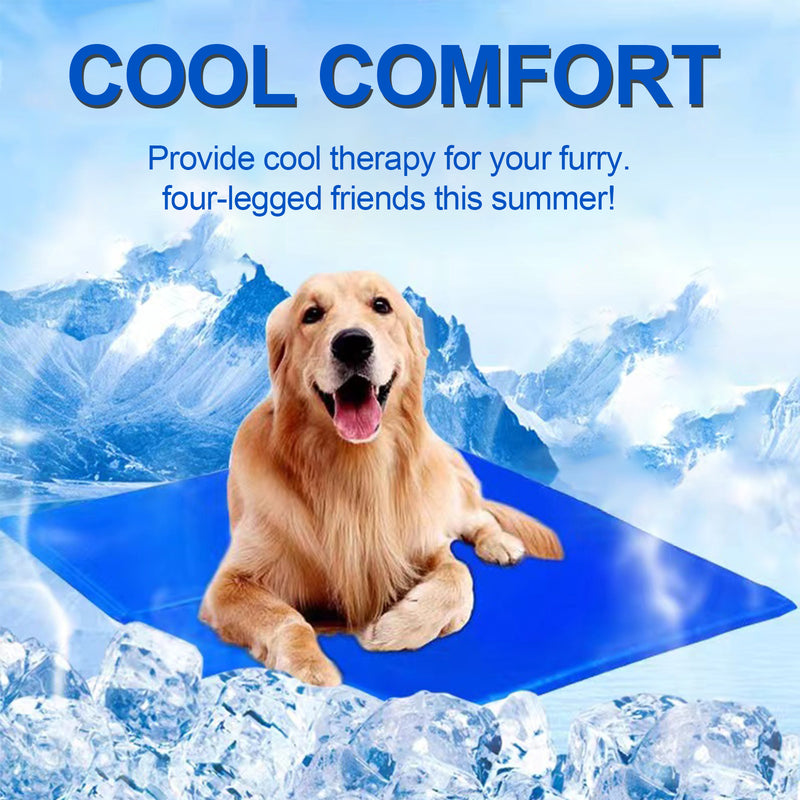Cooling Mat for Dogs and Cats Pressure Activated, No Water or Refrigeration Required, Non-Toxic Gel