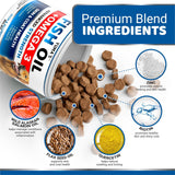 Omega 3 Fish Oil for Dogs Skin and Coat Supplement, Dry and Itchy Skin Relief Treatment Allergy Support