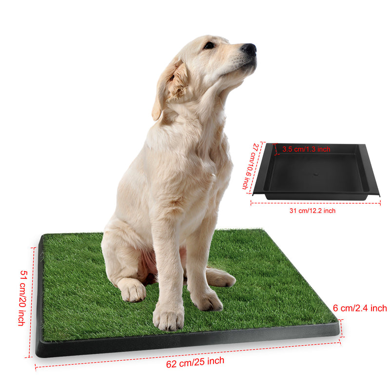 Pet training pad with artificial grass