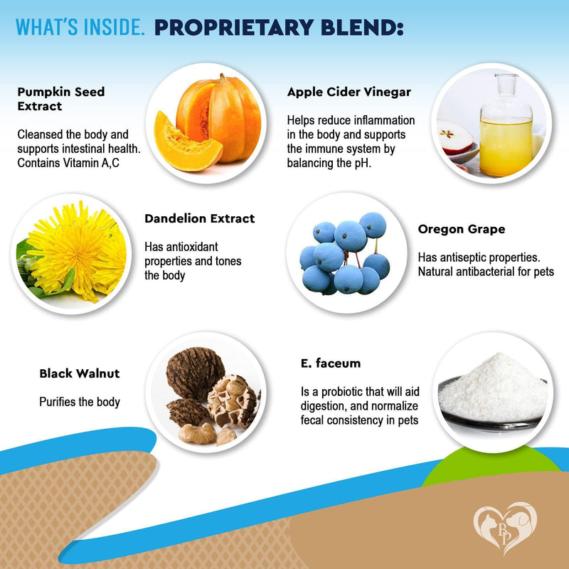 Natural worm probiotic for pets
