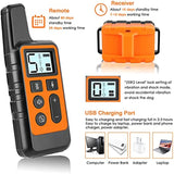 Rechargeable Waterproof Shock Training Collar for Dogs with Remote Range.