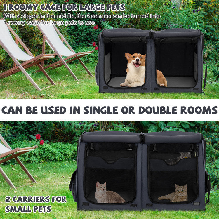 Double Compartment Pet Carrier
