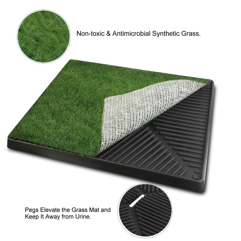 Pet training pad with artificial grass