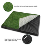 Pet training pad with artificial grass